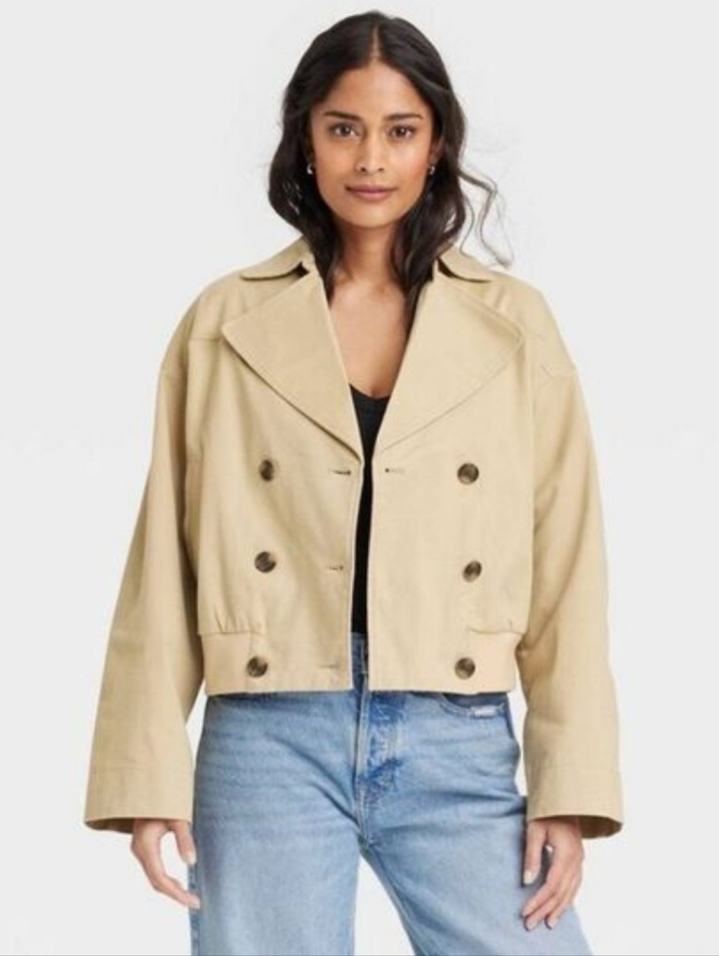 Universal Thread | Light Beige Khaki Double-Breasted Trench Coat Size Xl